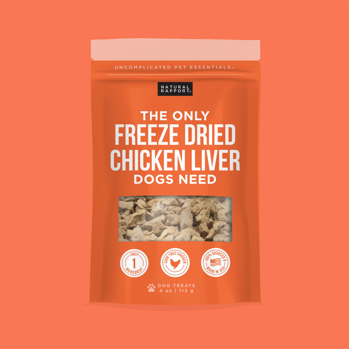 The Only Freeze Dried Chicken Liver Dogs Need: Sample Bag - Approx. 1 oz