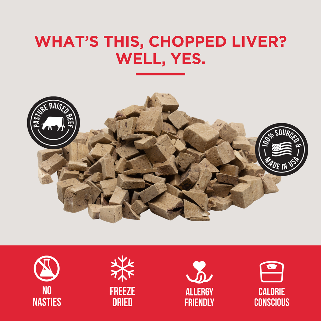 The Only Freeze Dried Beef Liver Dogs Need: Sample Bag - Approx. 1 oz