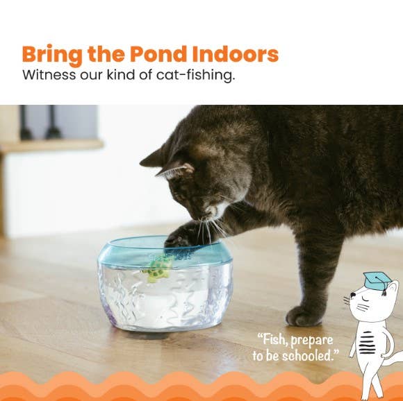 Catstages Meow-Smerizing Fish Bowl Cat Toy Blue
