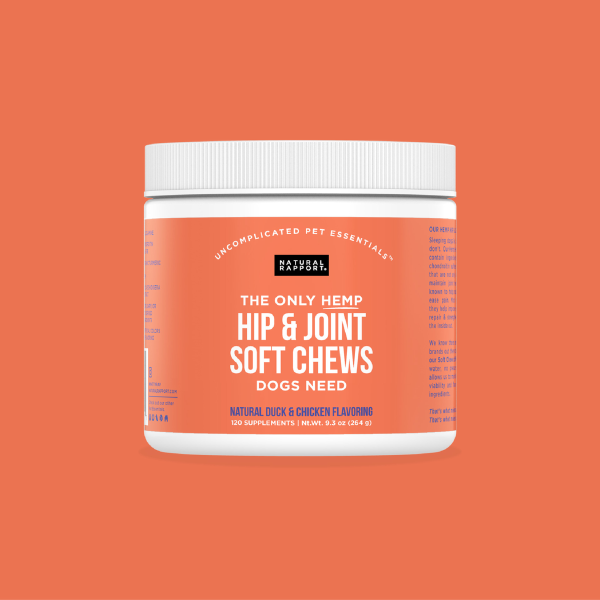 The Only Hemp Hip & Joint Soft Chews Dogs Need: 12 count pouch