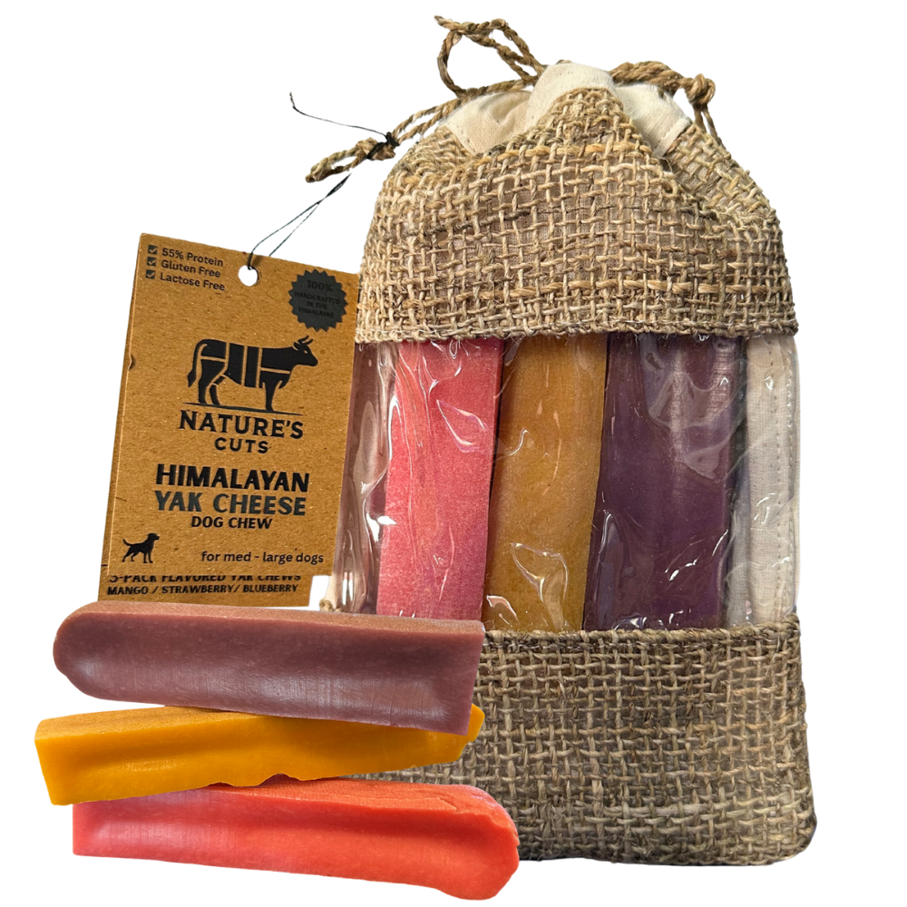 Flavored Large Yak Cheese (3 Pack) in Handwoven Bag $15.4/Bag): 1