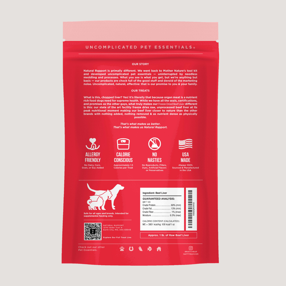 The Only Freeze Dried Beef Liver Dogs Need: Sample Bag - Approx. 1 oz