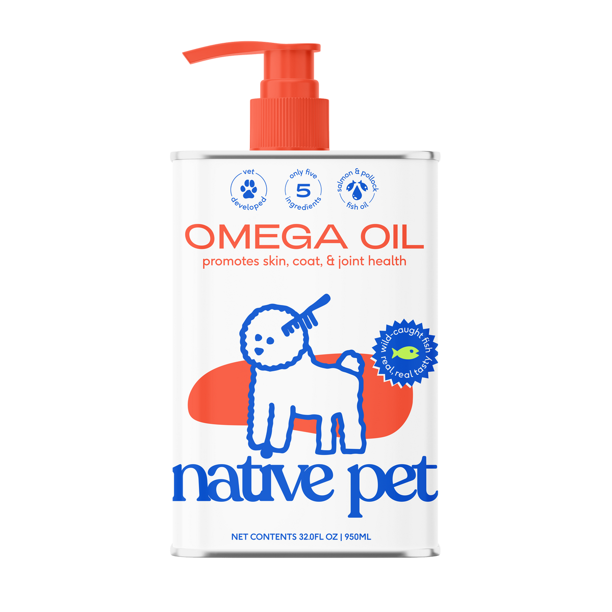 Omega-3 Fish Oil, Skin & Coat Health Supplement for Dogs: 8 oz