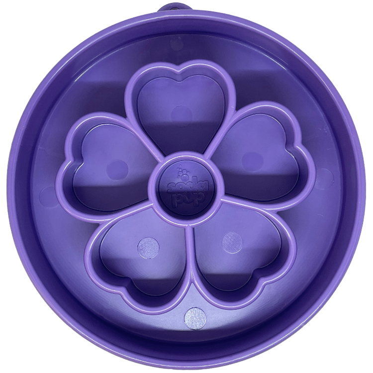 Flower eBowl Deep Slow Feeder Dog Bowl for Enrichment | USA Made: Flower Bowl - Pink