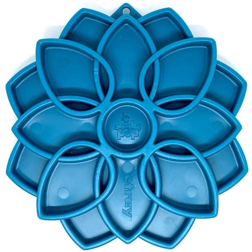 Mandala eTray Shallow Slow Feeder Dog Bowl for Enrichment | USA Made: Pink