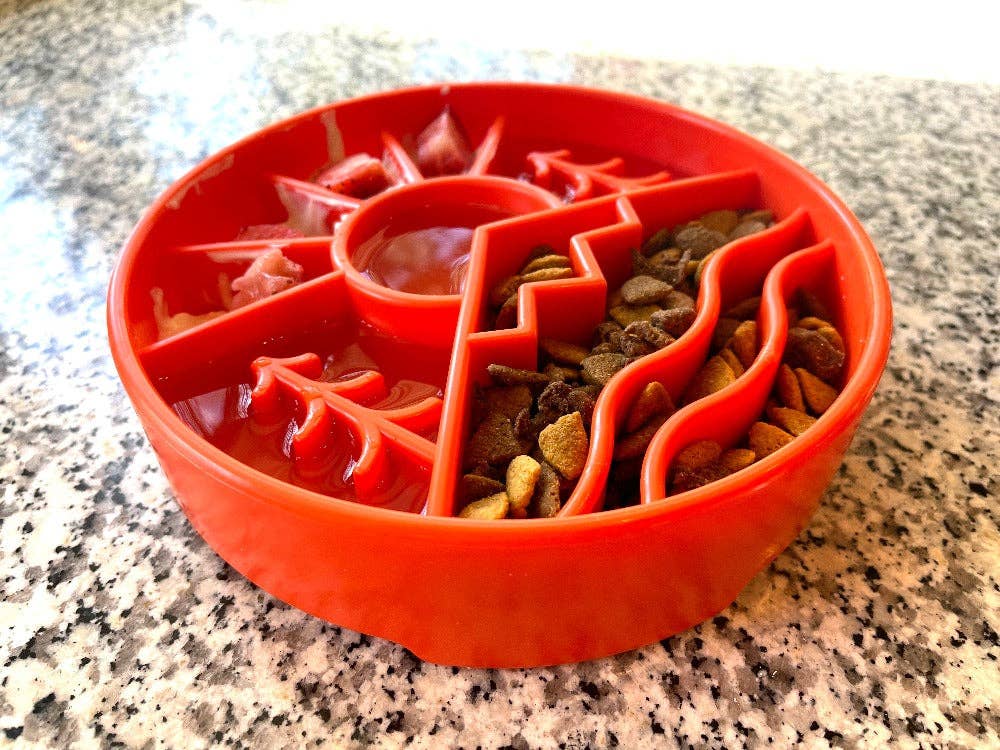 Great Outdoors eBowl - Slow Feeder Dog Bowl & Enrichment | USA Made: Green