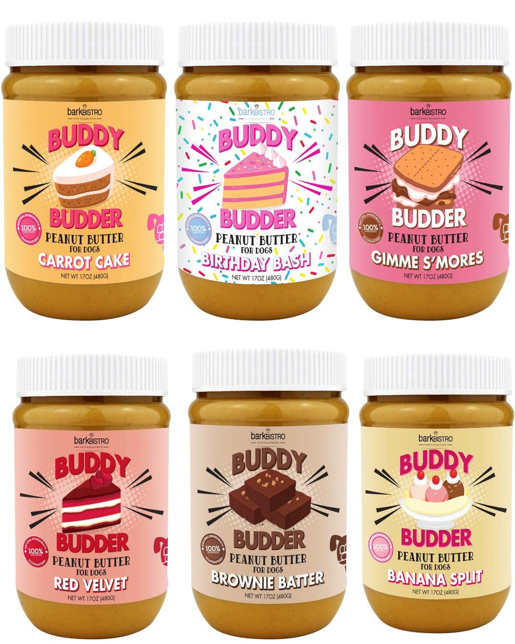 Dog Peanut Butter Dessert Line BuddyBudder Combo Pack