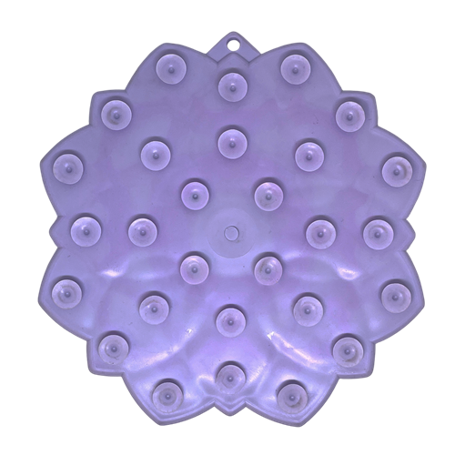 Mandala Softie eTray Shallow Slow Feeder Dog Bowl with Suction Cups |  USA Made: Light Pink