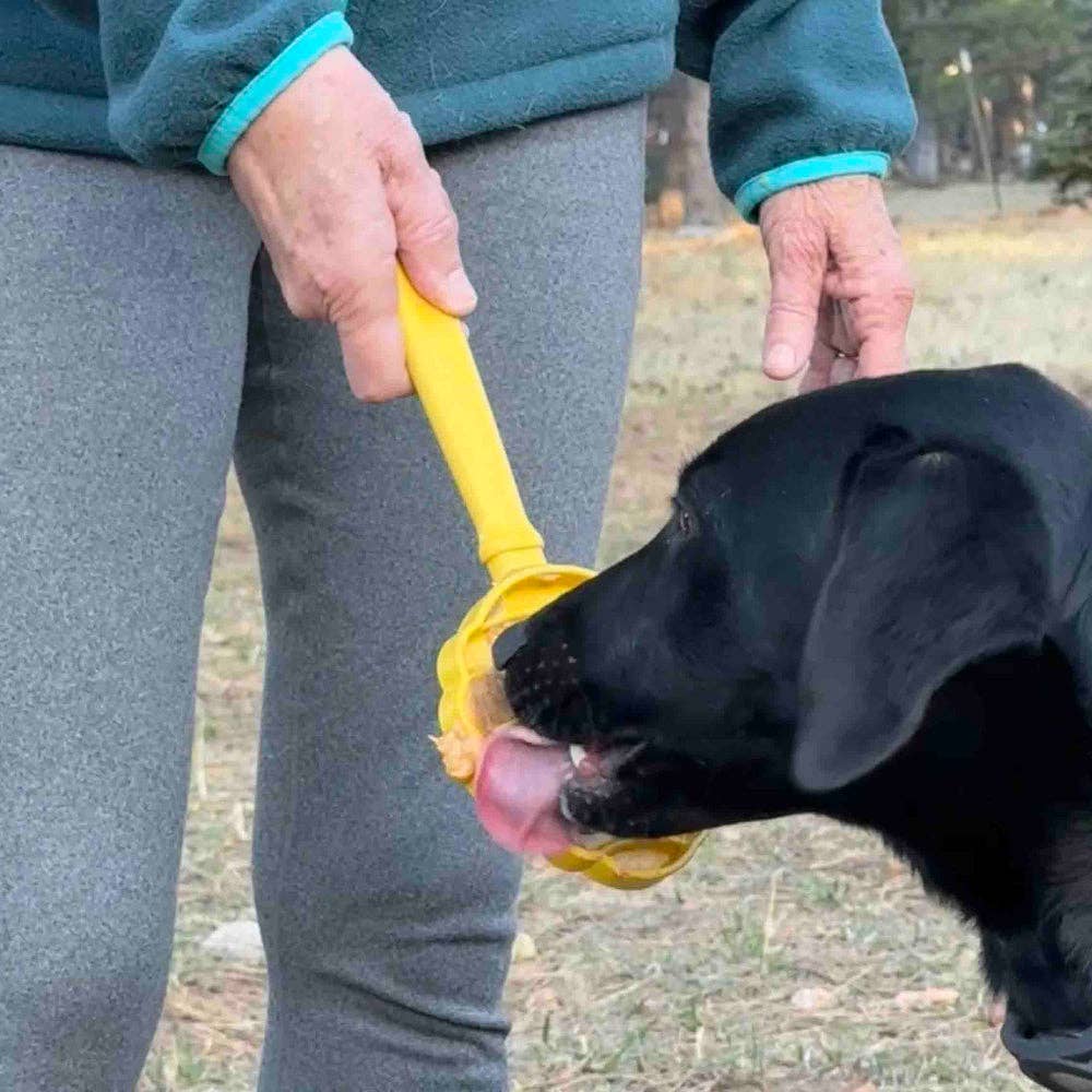 EStick Hand-Held Dog Enrichment Toy - Interactive Lick Stick | USA Made: Ice Cream Cone Lick Stick - Pink