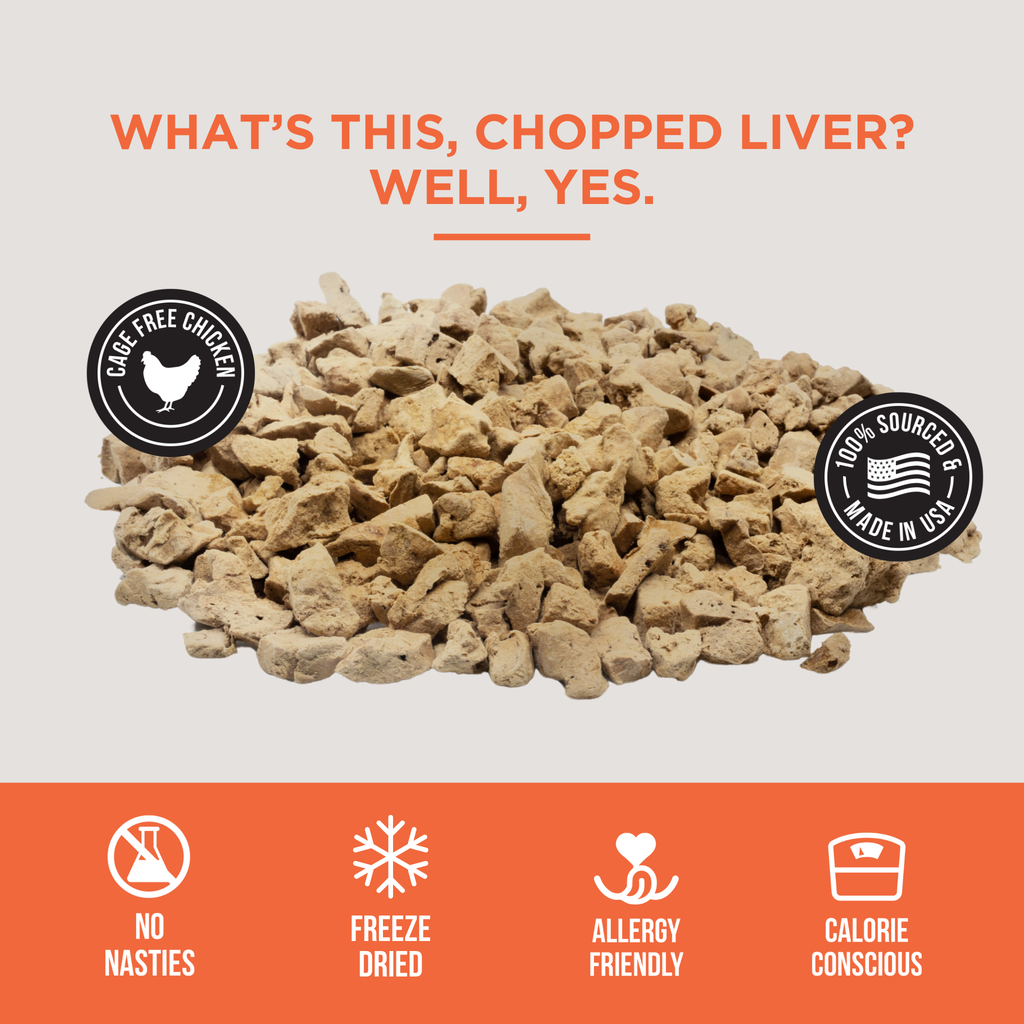 The Only Freeze Dried Chicken Liver Dogs Need: Sample Bag - Approx. 1 oz