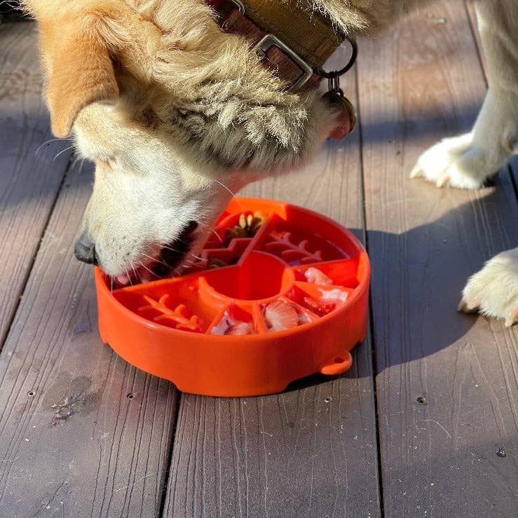 Great Outdoors eBowl - Slow Feeder Dog Bowl & Enrichment | USA Made: Green