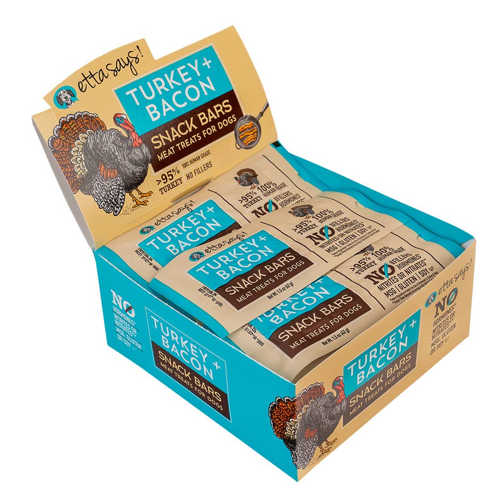 Etta Says! Meat Snack Bar Turkey + Bacon-Case of 12 bars