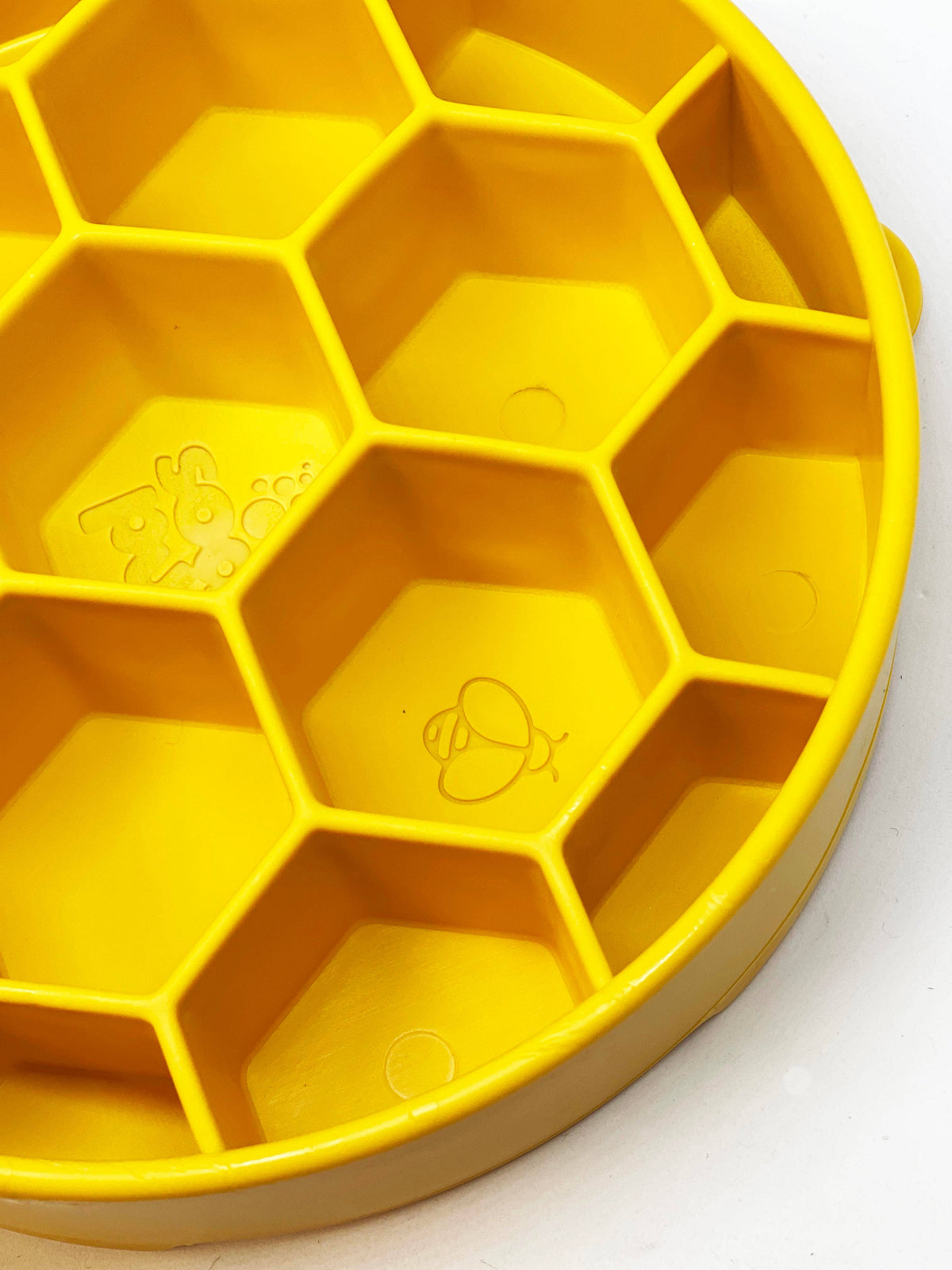 Honeycomb eBowl Deep Slow Feeder Dog Bowl for Enrichment | USA Made: Yellow