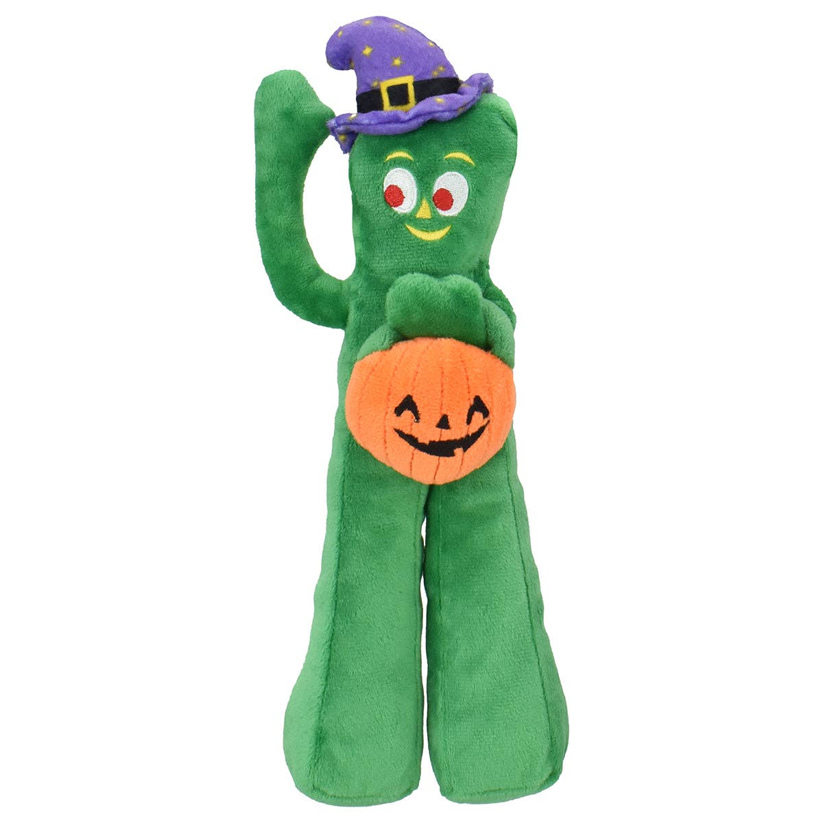 Multipet Gumby w/ Pumpkin & Witch Hat Dog Toy 10.5"