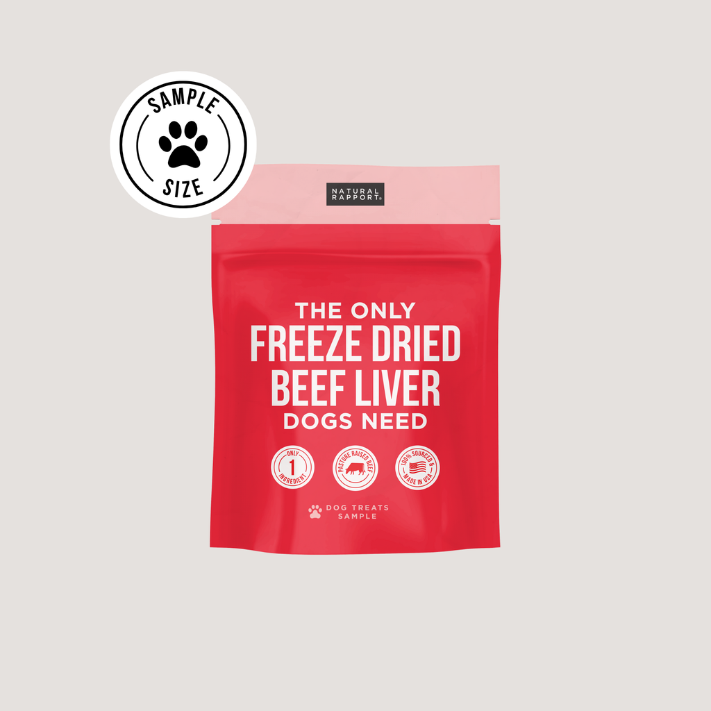 The Only Freeze Dried Beef Liver Dogs Need: Sample Bag - Approx. 1 oz