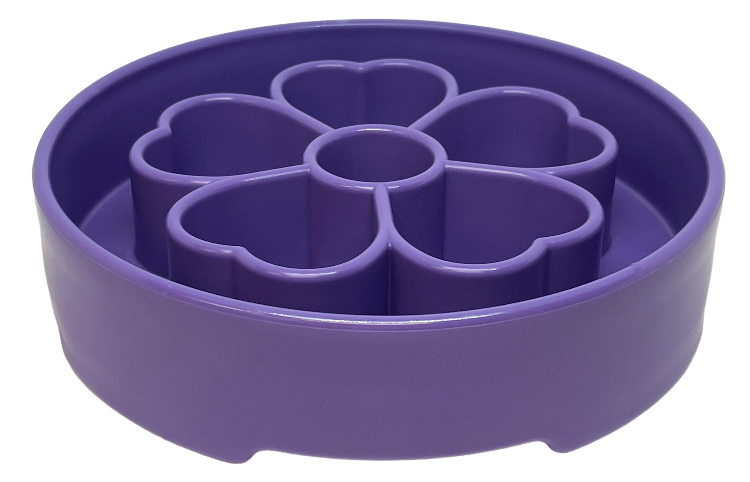 Flower eBowl Deep Slow Feeder Dog Bowl for Enrichment | USA Made: Flower Bowl - Pink
