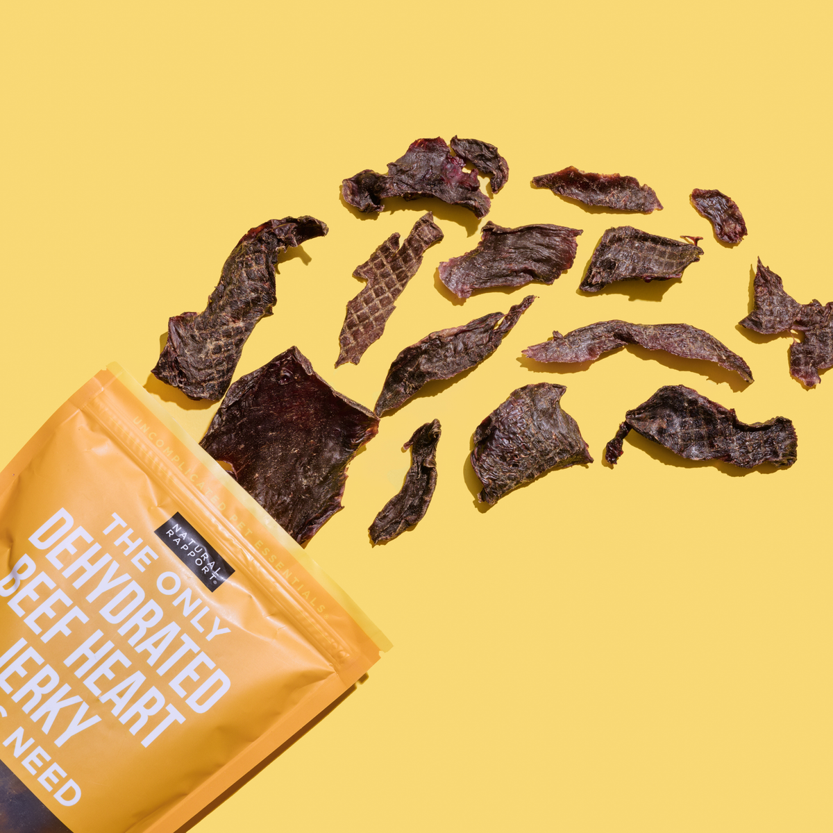 The Only Dehydrated Beef Heart Jerky Dogs Need: Sample Bag - Approx. 1 oz