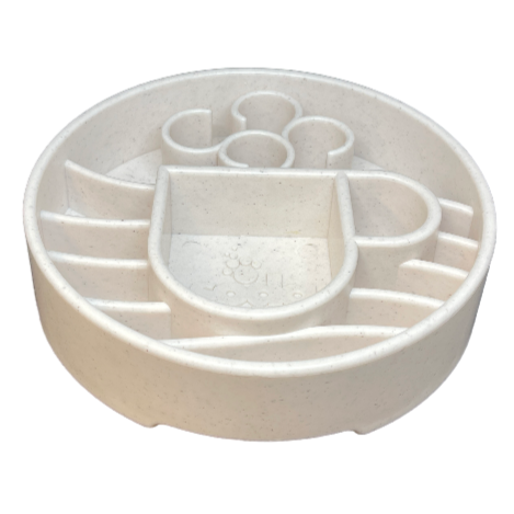 Java eBowl Deep Slow Feeder Dog Bowl for Enrichment | USA Made: Coffee Bean