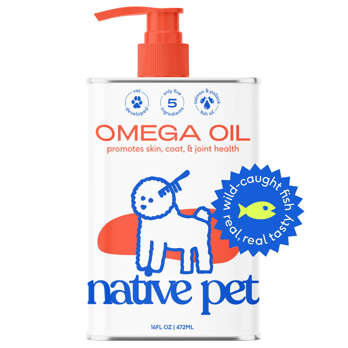 Omega-3 Fish Oil, Skin & Coat Health Supplement for Dogs: 8 oz