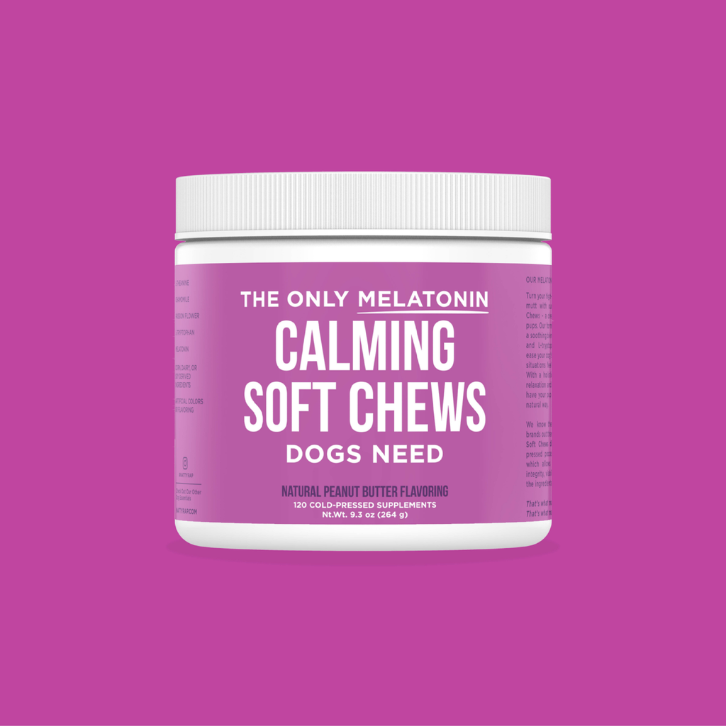 The Only Melatonin Calming Soft Chews Dogs Need: 12 count pouch