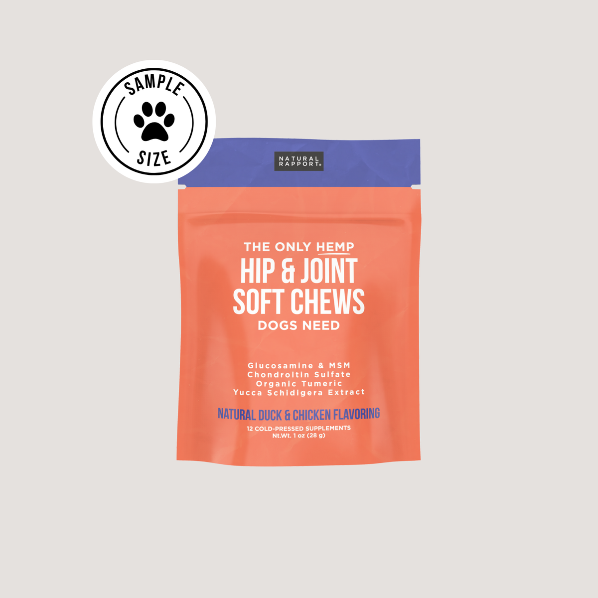 The Only Hemp Hip & Joint Soft Chews Dogs Need: 12 count pouch