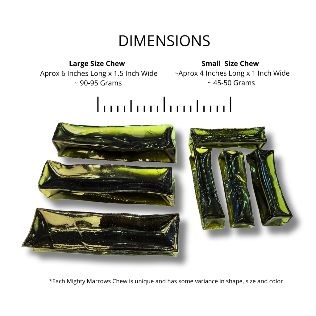 Mighty Marrows Collagen Dental Chew - Spirulina Beef -3 Size: Large