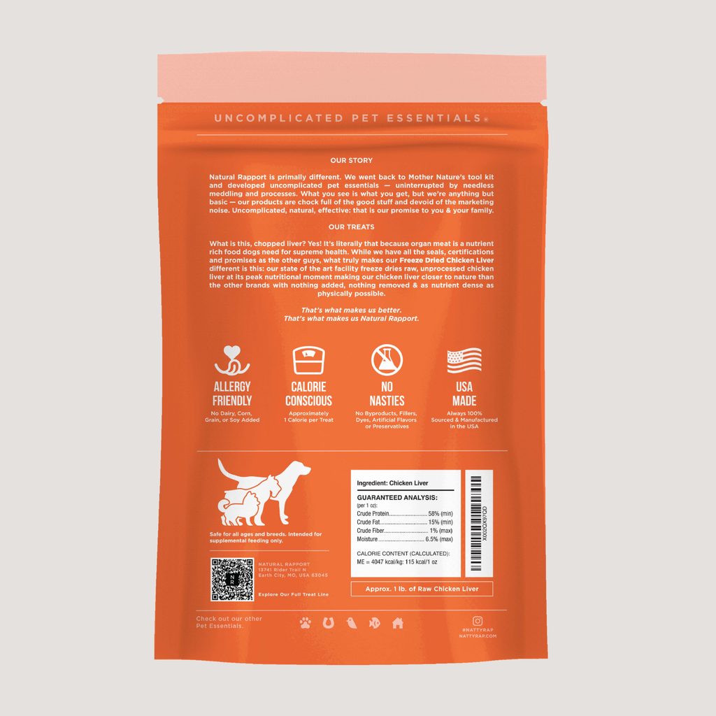 The Only Freeze Dried Chicken Liver Dogs Need: Sample Bag - Approx. 1 oz