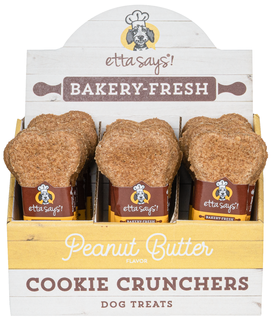 Etta Says! Cookie Crunchers Peanut Butter Dog Treats 24ct