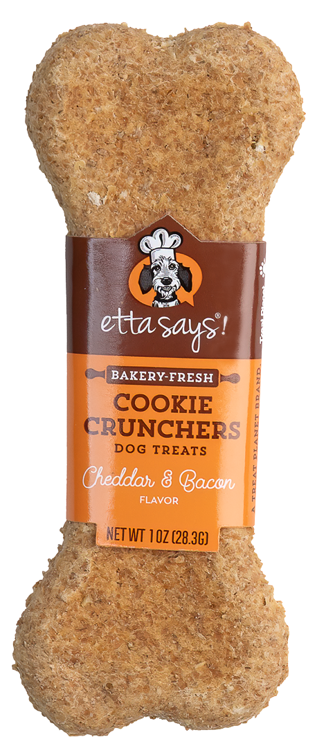 Etta Says! Cookie Crunchers Cheddar & Bacon Dog Treat 24ct