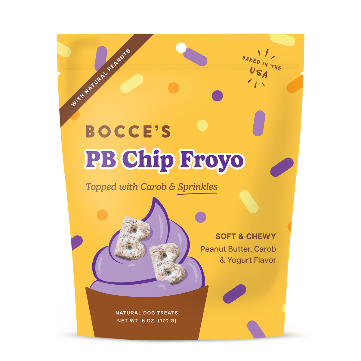 Bocce's Bakery PB Chip Froyo Soft & Chewy Dog Treats 6oz