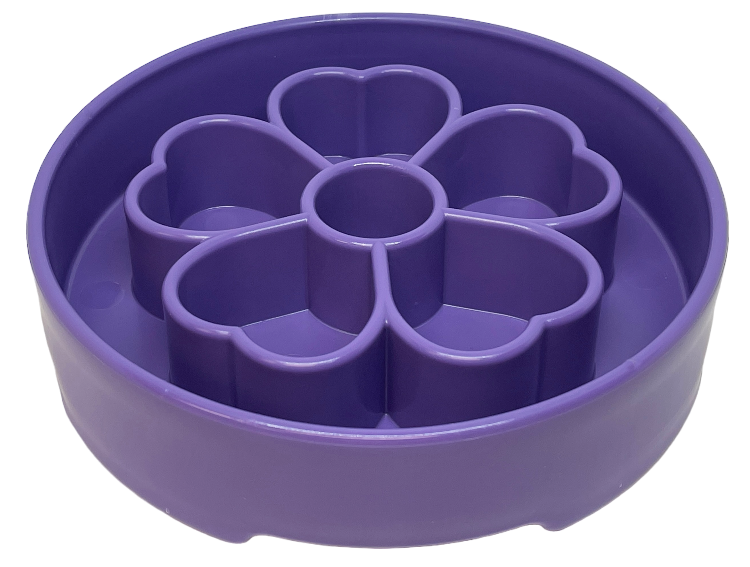 Flower eBowl Deep Slow Feeder Dog Bowl for Enrichment | USA Made: Flower Bowl - Pink