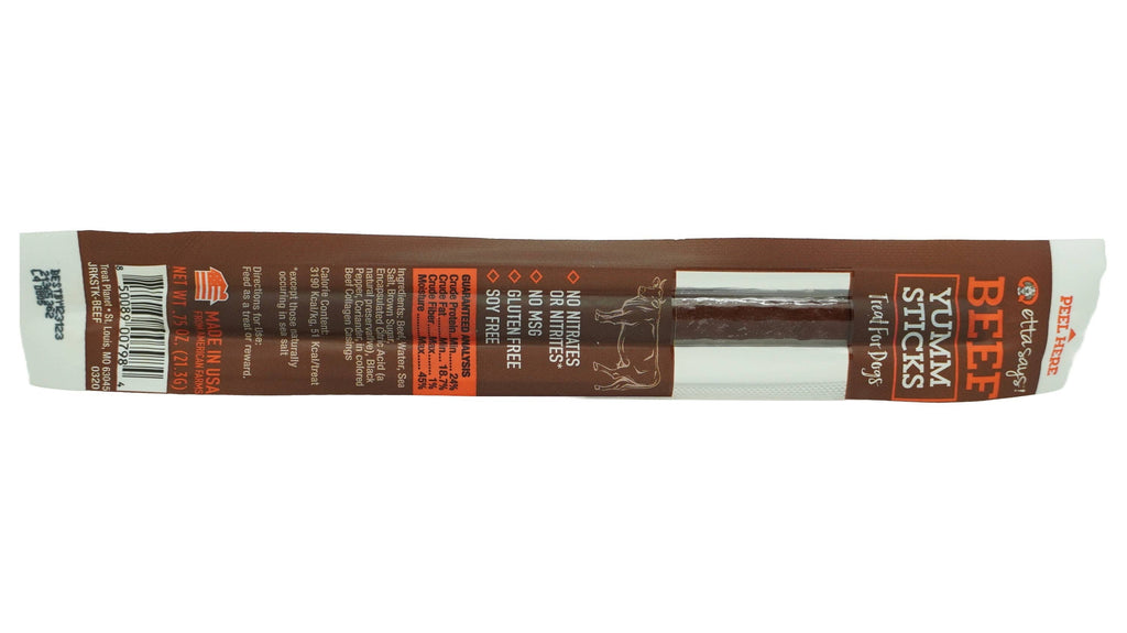 Etta Says! Beef Yumm Sticks Dog Chew Display Box 24ct