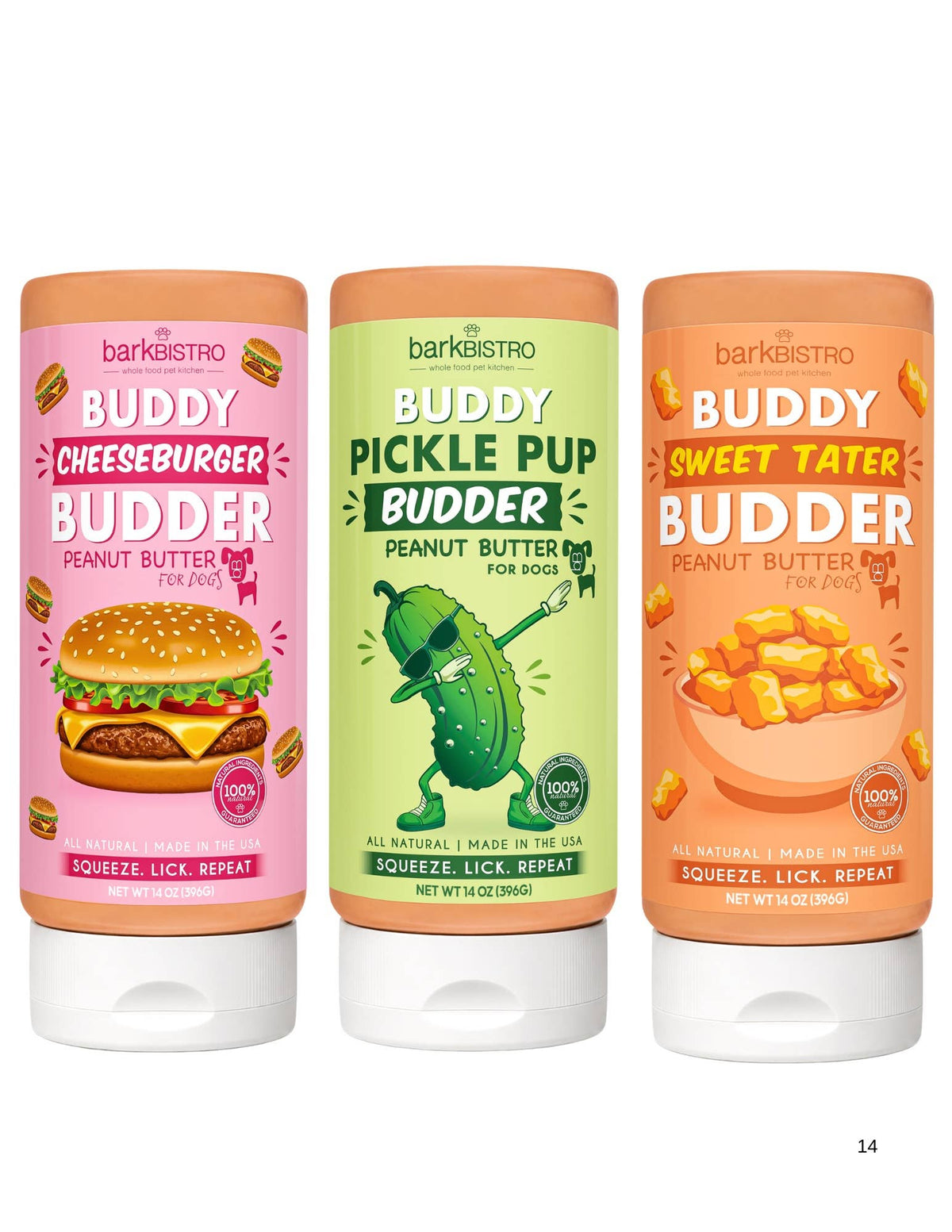 Buddy Budder® Limited Edition Squeeze Bottle Trio – 3 Pack