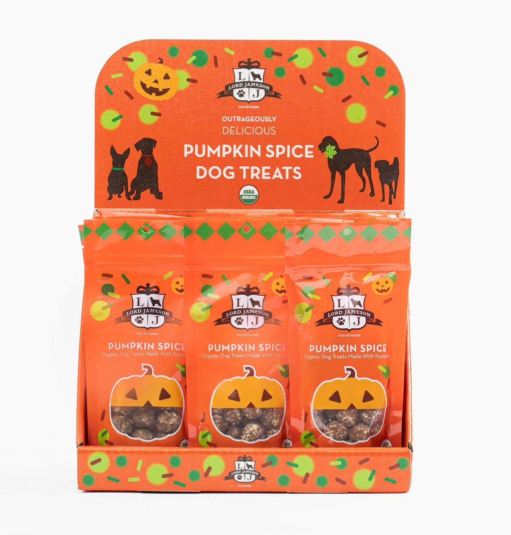 Lord Jameson Pumpkin Spice Organic Dog Treats POP Pouch 12pc