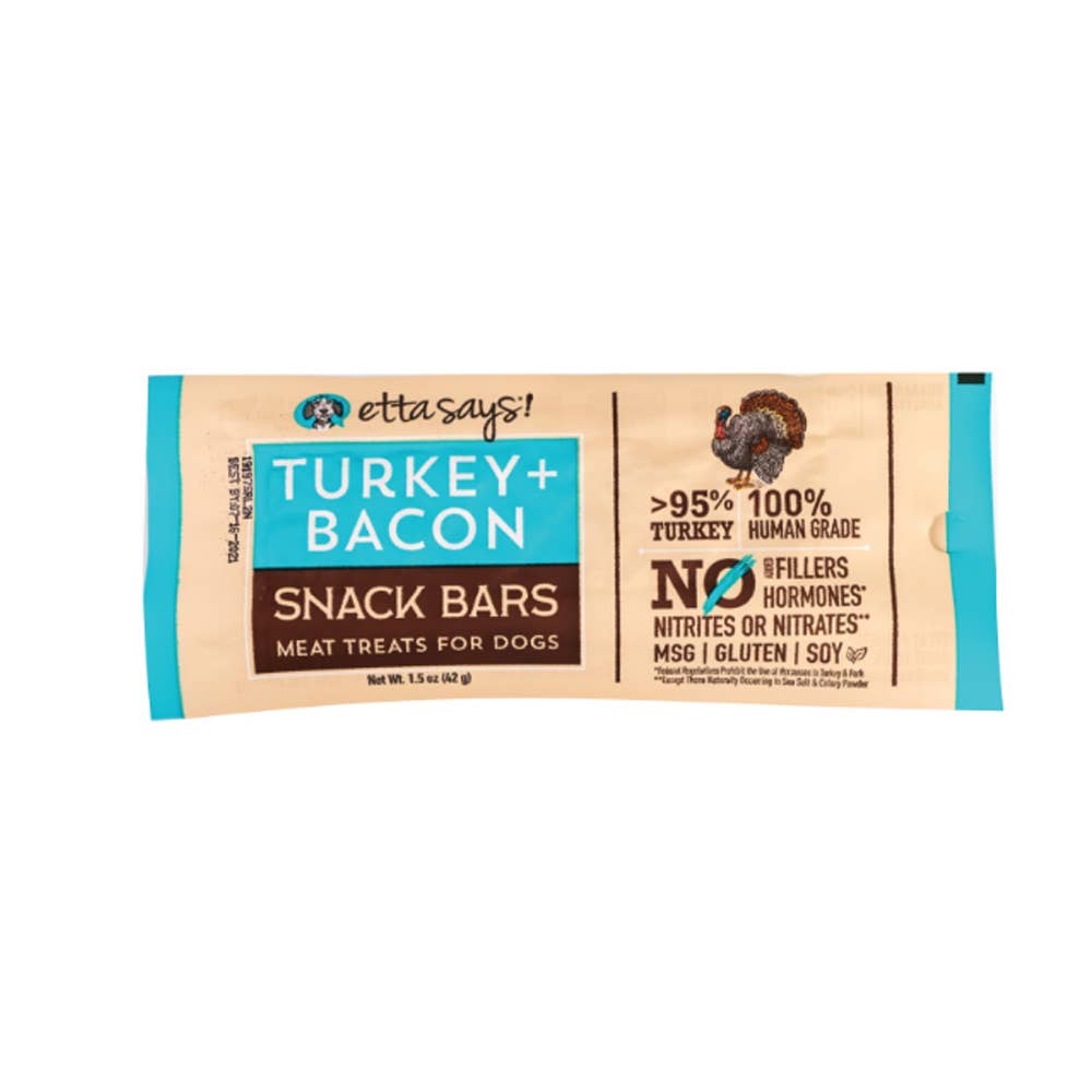 Etta Says! Meat Snack Bar Turkey + Bacon-Case of 12 bars