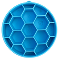 Honeycomb eBowl Deep Slow Feeder Dog Bowl for Enrichment | USA Made: Blue
