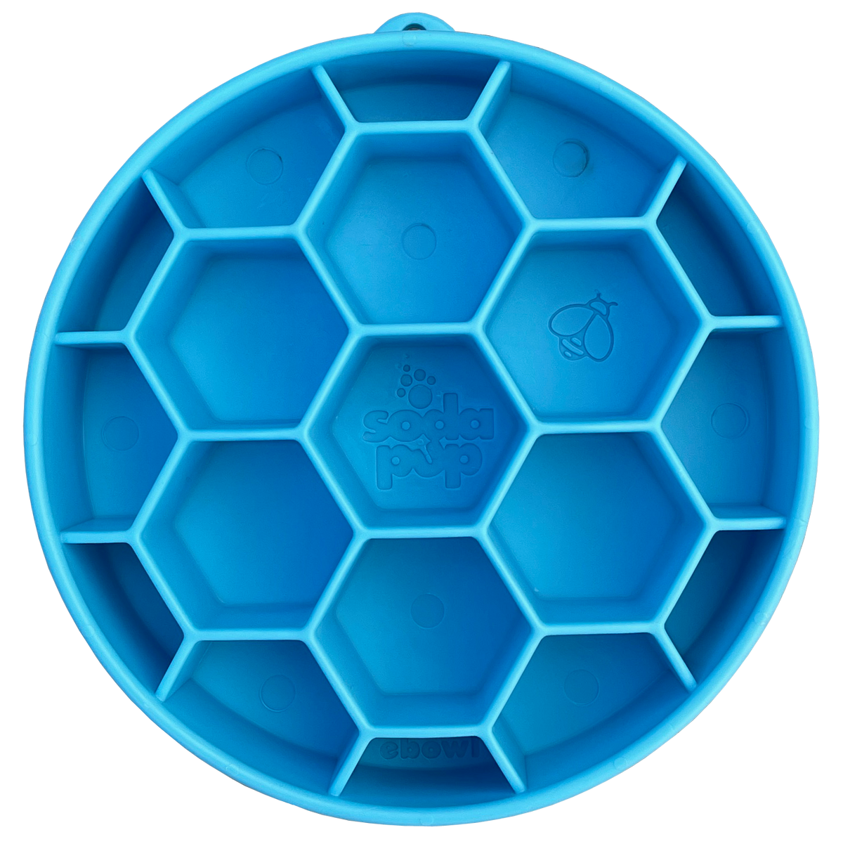 Honeycomb eBowl Deep Slow Feeder Dog Bowl for Enrichment | USA Made: Blue