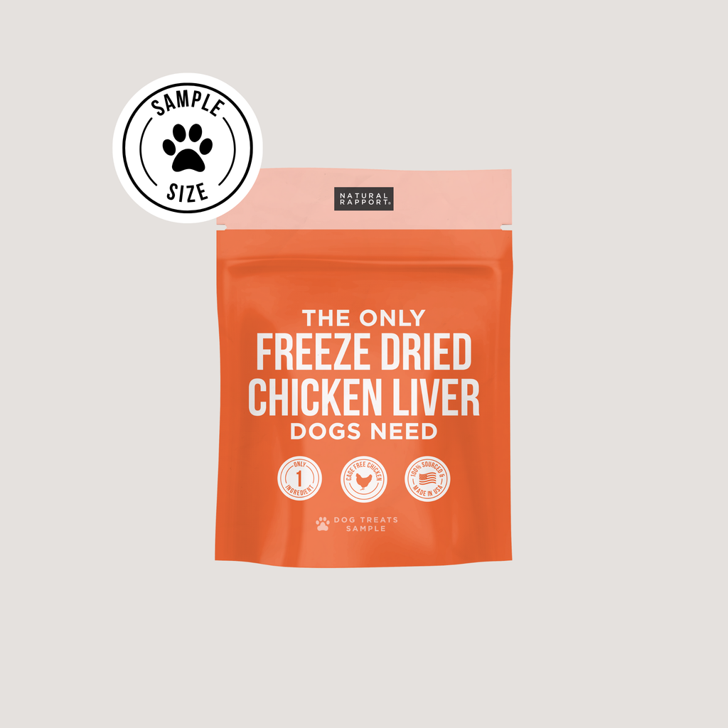 The Only Freeze Dried Chicken Liver Dogs Need: Sample Bag - Approx. 1 oz