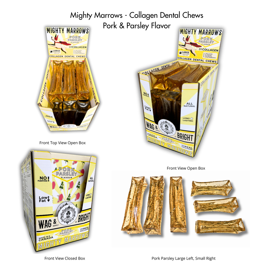 Mighty Marrows Collagen Dental Chew - Pork Parsley - SM/LG: Small